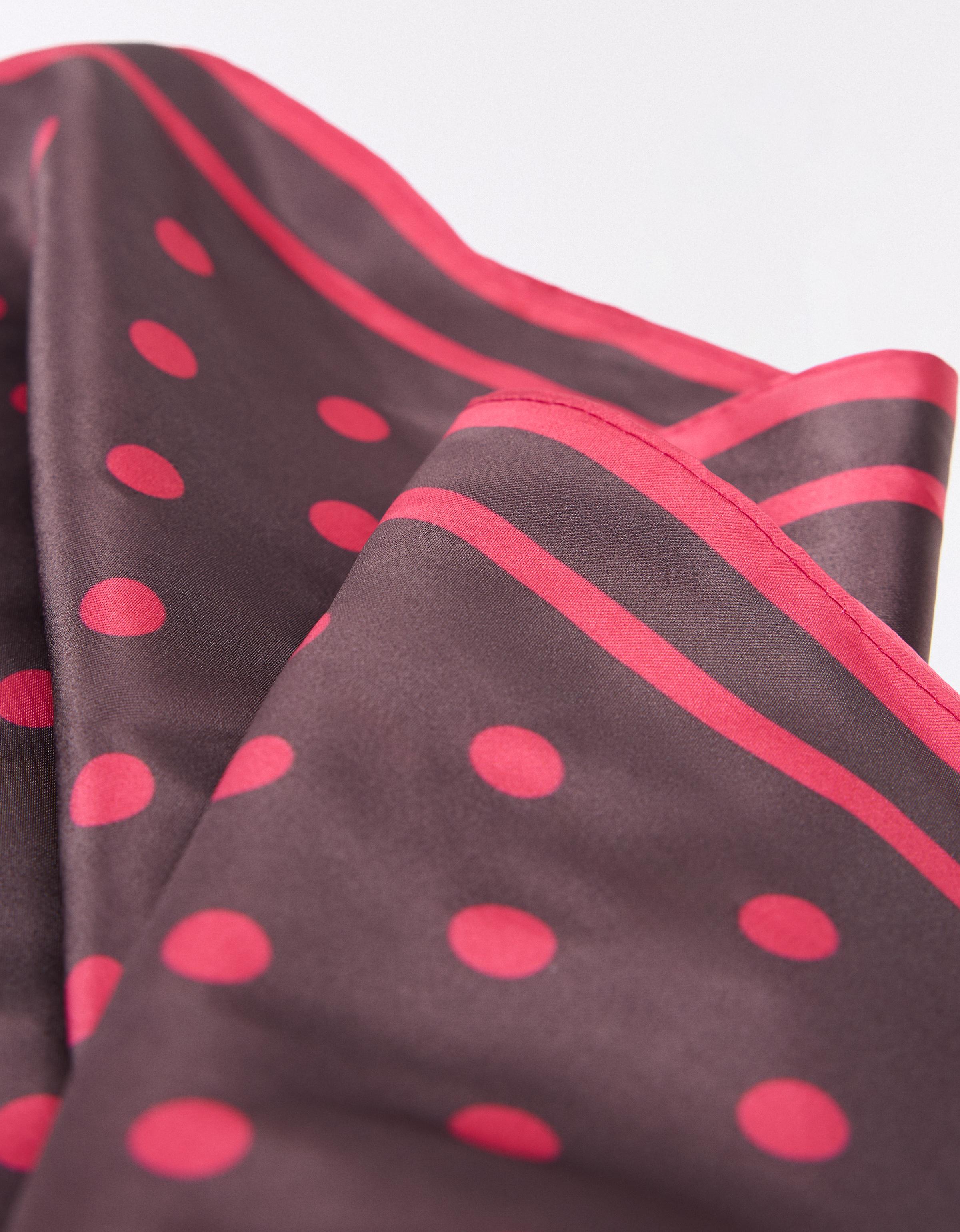 Polka dot scarf — Brown