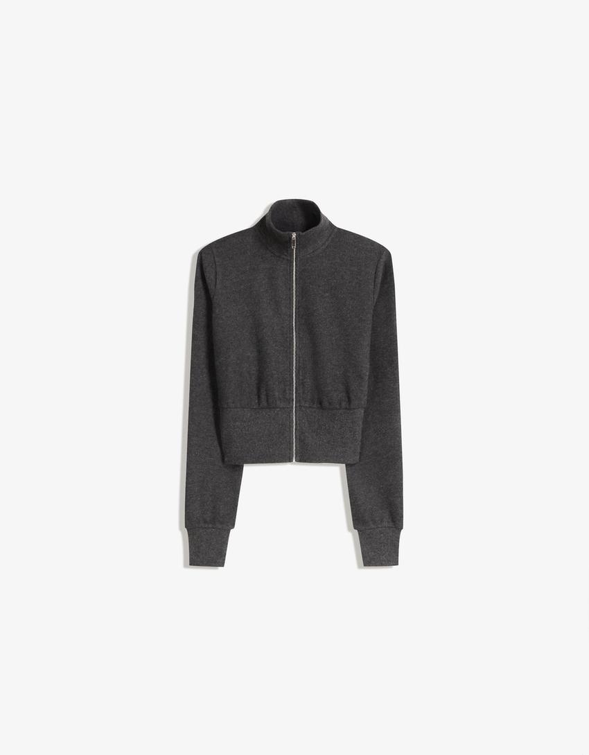 Sweat zippé-Gris