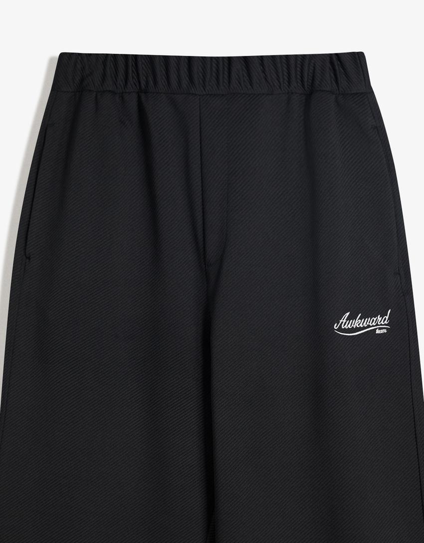 Pantaloni super baggy jogger-Nero-2
