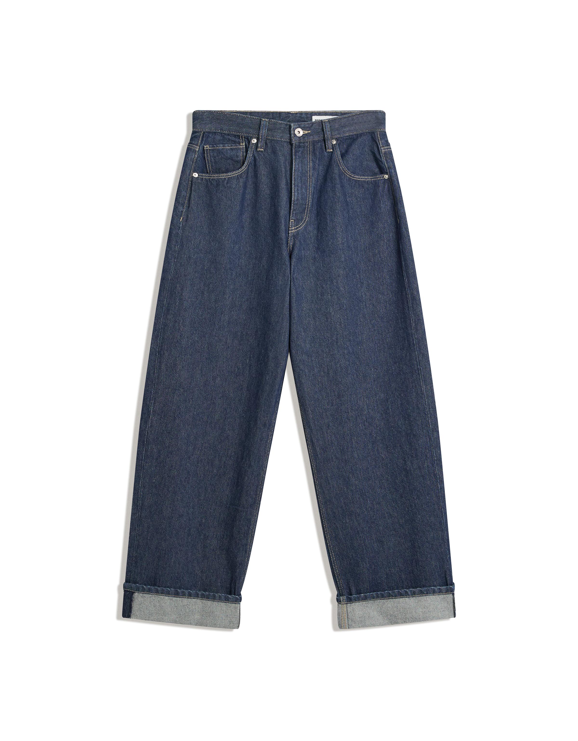 Düşük bel paça detaylı baggy fit jean - Görsel 36