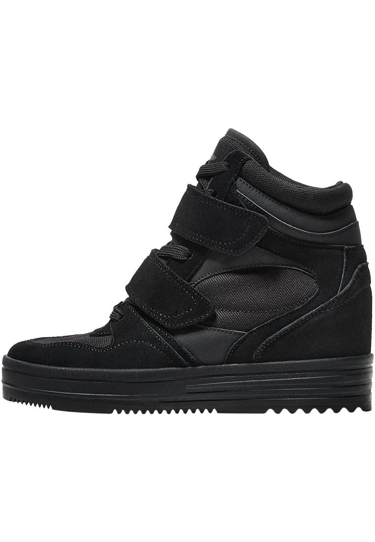 High-top sneakers with internal wedge — BLACK