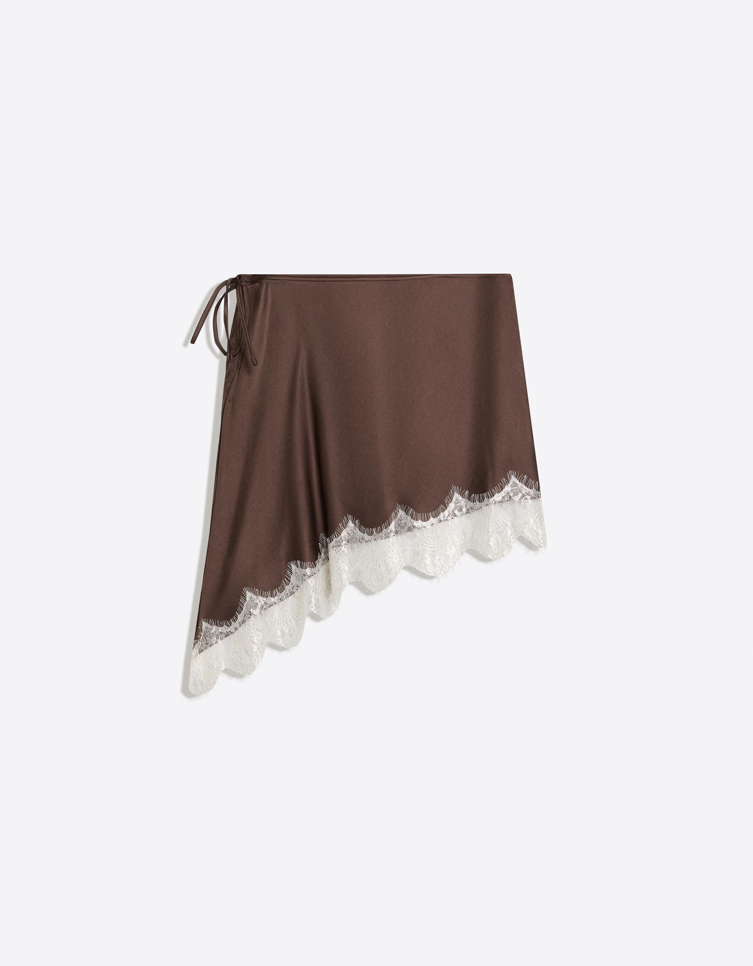 Lace wrap skirt - Women | Bershka