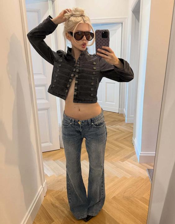 Baggy fit çan jean
