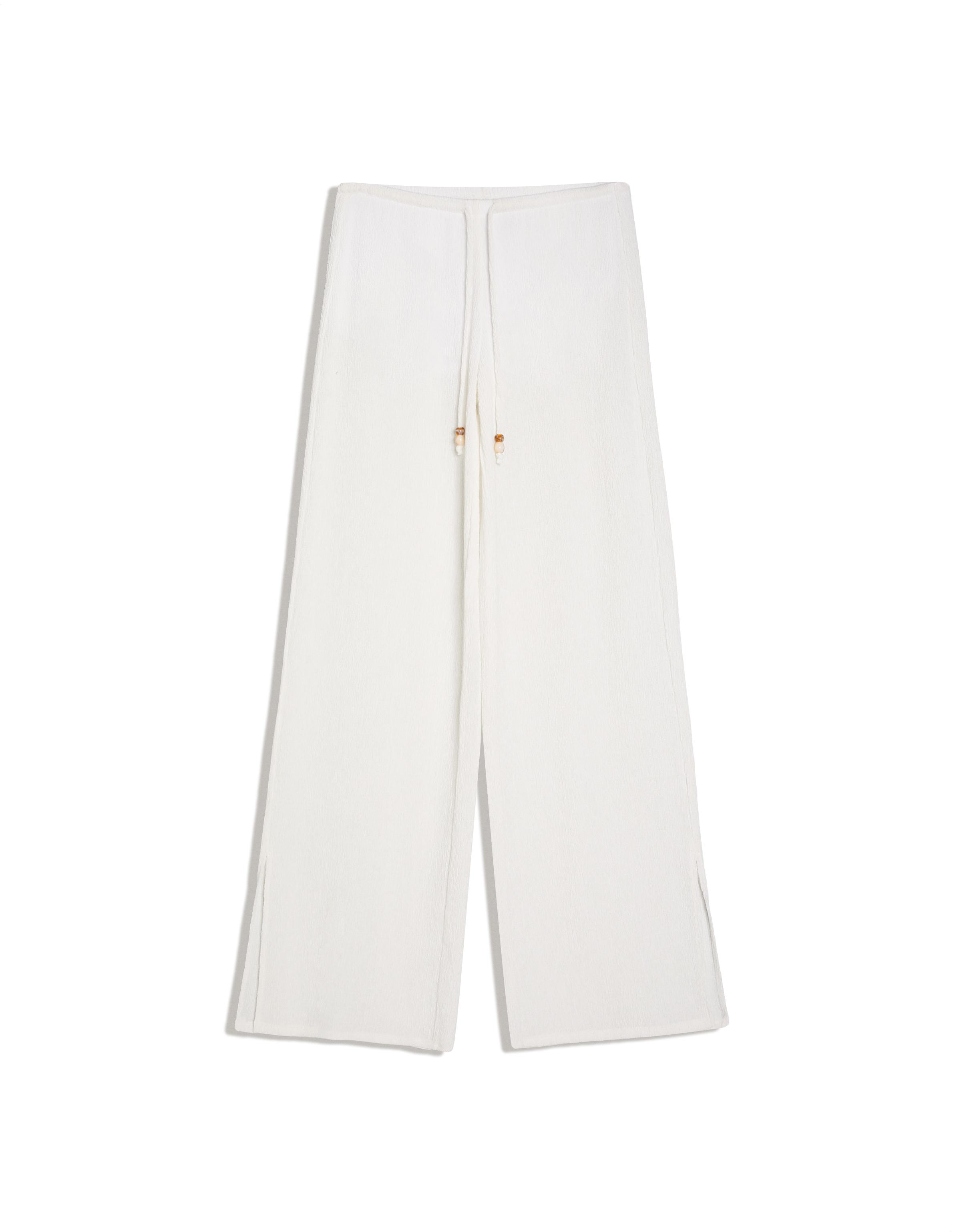 Wide-leg trousers with elasticated waist
