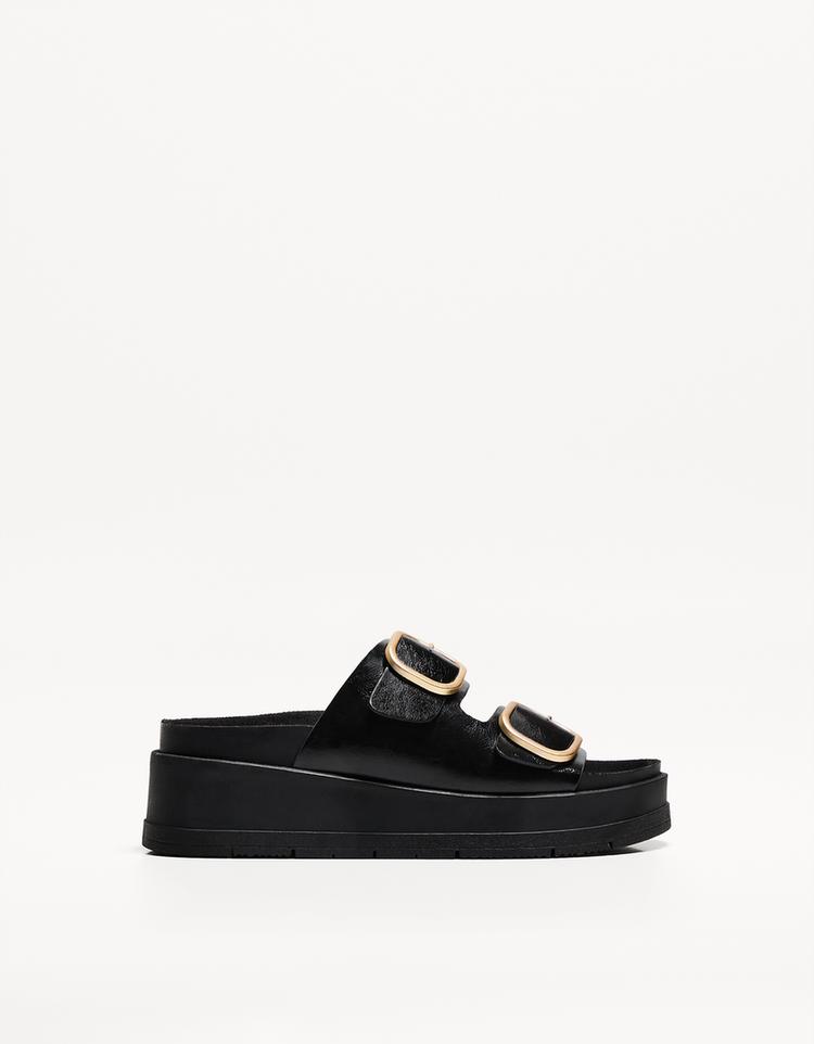 Buckled platform sandals