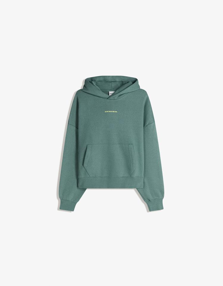 Sudadera boxy capucha print
