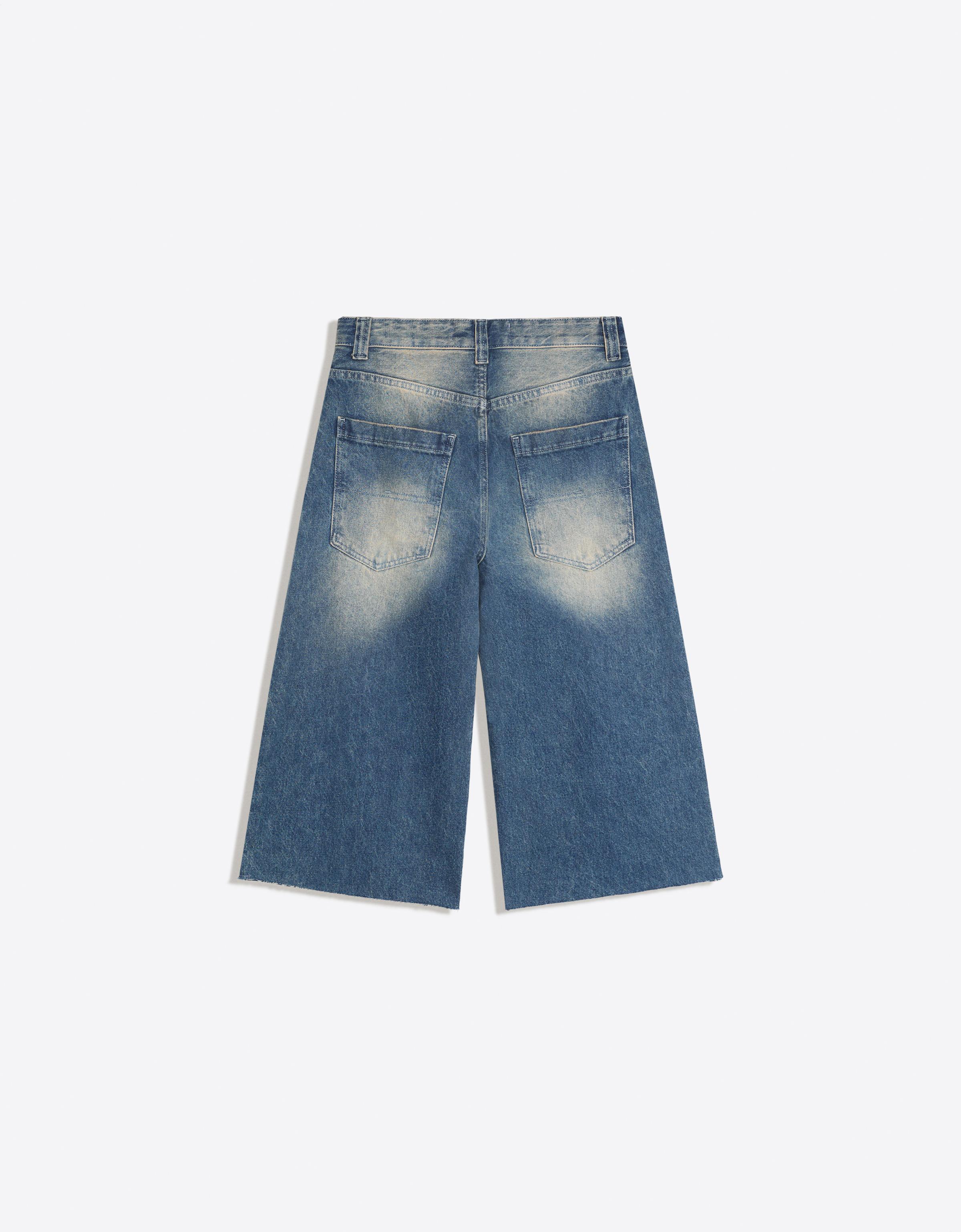 Denim skater jorts — Blue