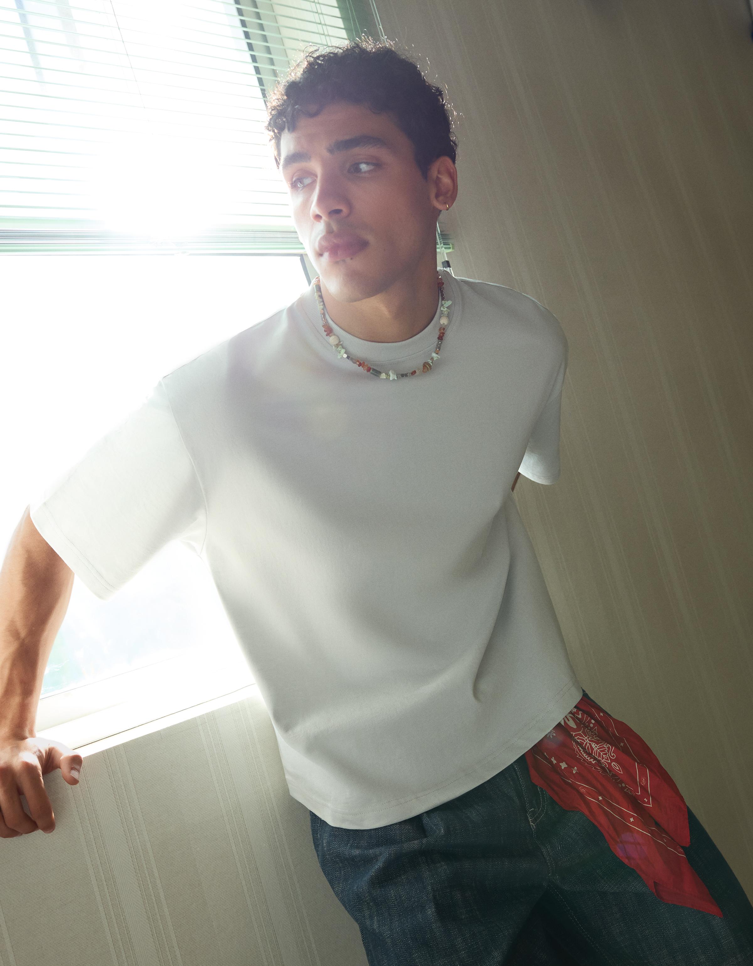 Heavy boxy T-shirt — Stone