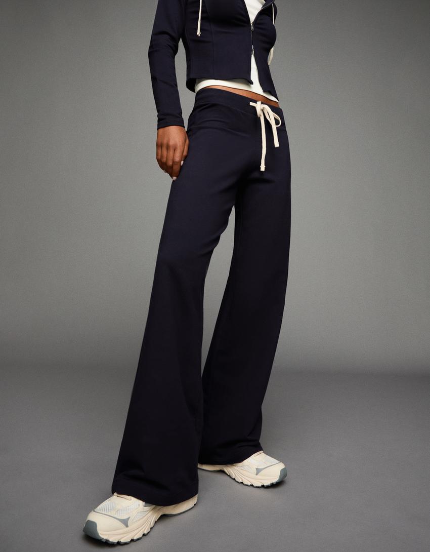 Plush pants-Navy-2