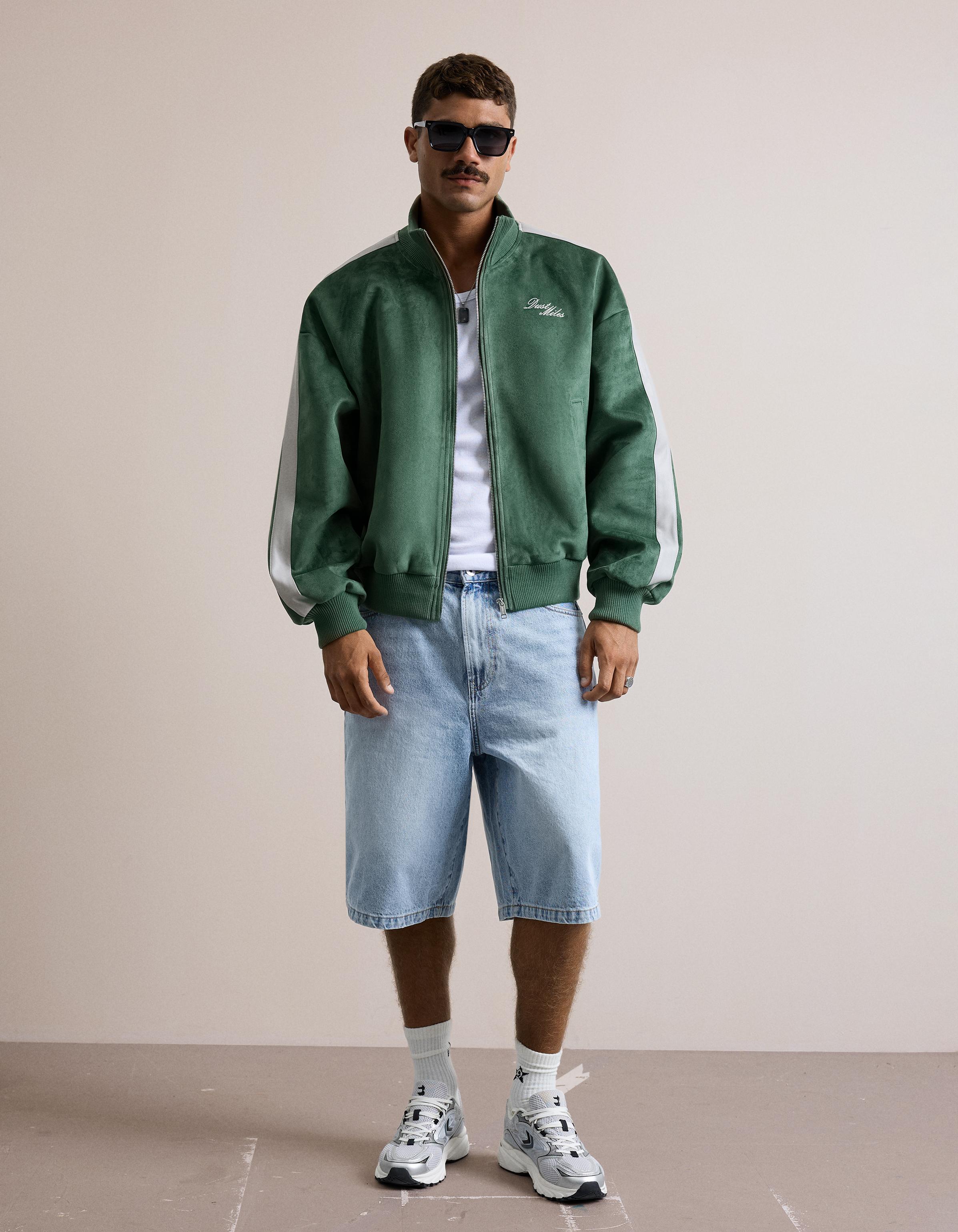 Boxy fit süet efektli ceket - Görsel 11