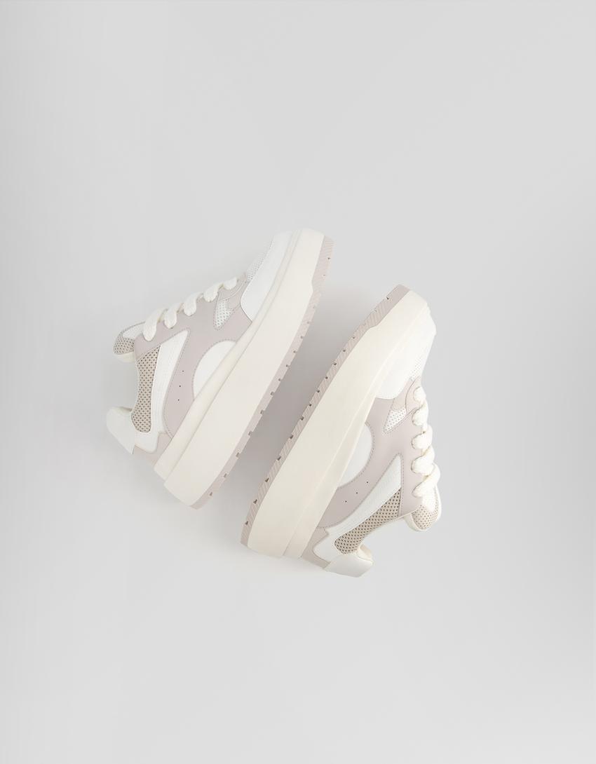 Sapatilhas plataforma tipo skate-Areia-3