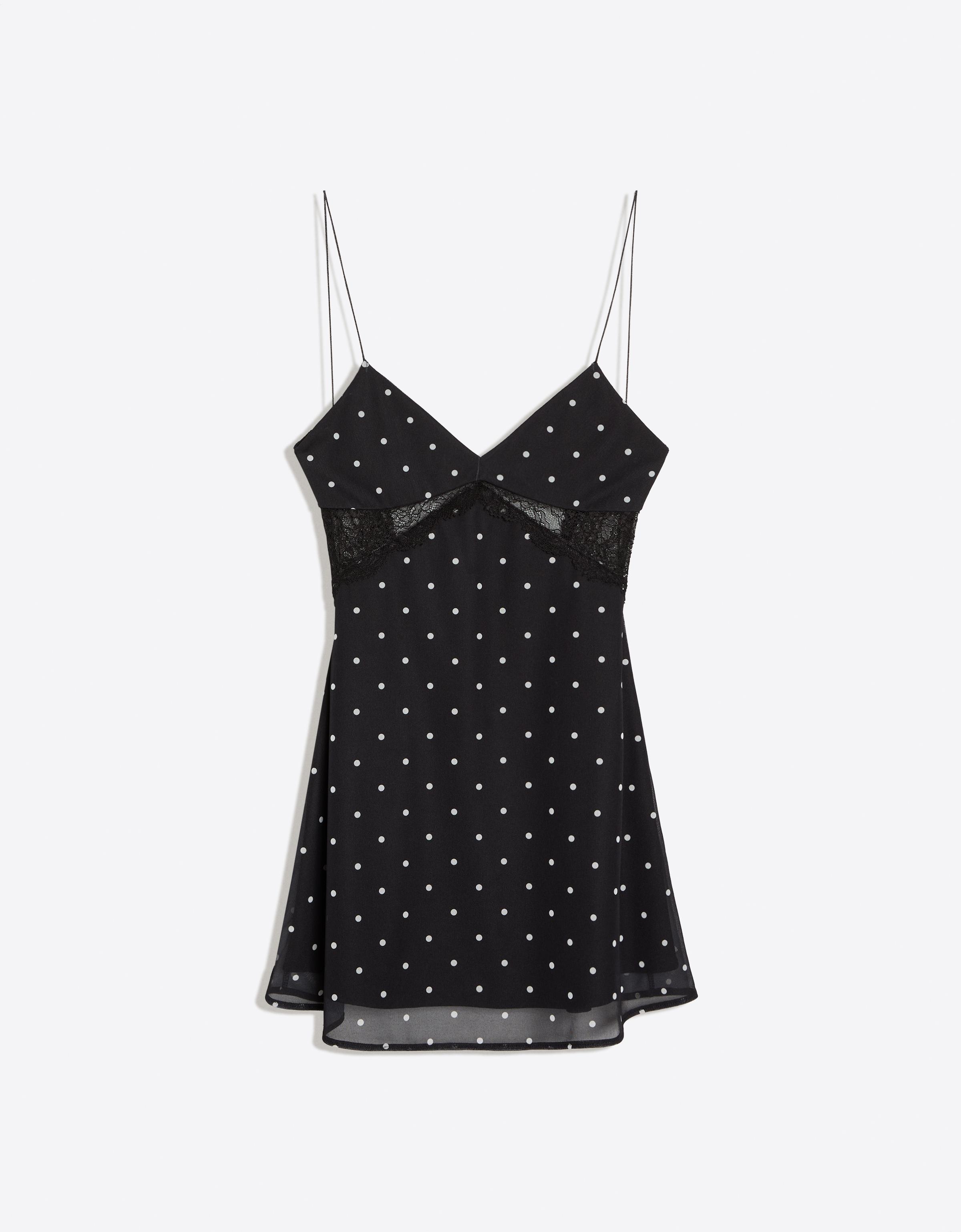 Mini tulle strappy dress — Black