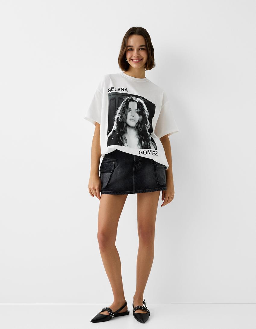 تيشرت سيلينا جوميز بياقة باردو-أبيض مطفي-3