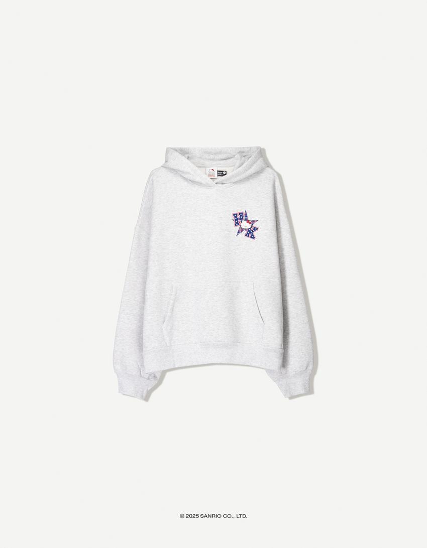 Bluza z kapturem Hello Kitty-Szary-3