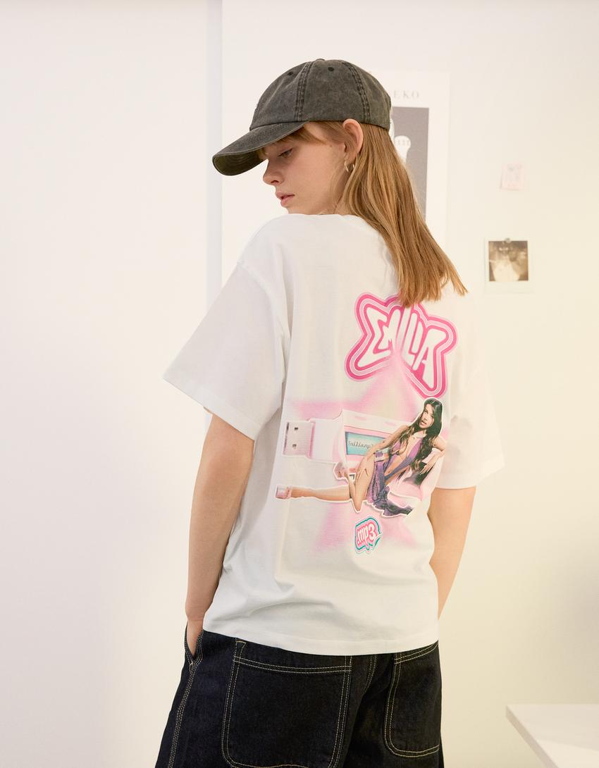 Camiseta Emilia Mernes manga corta-Blanco-1