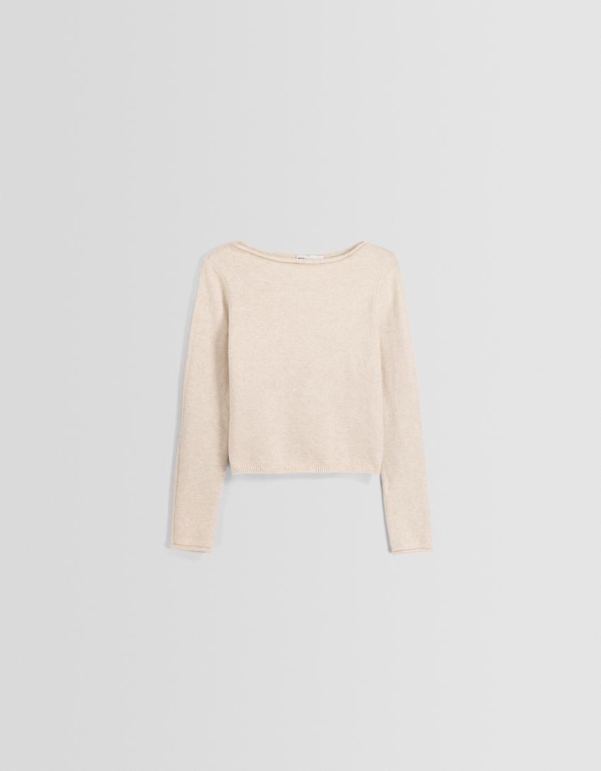 سويتر بياقة بوت-رملي-4