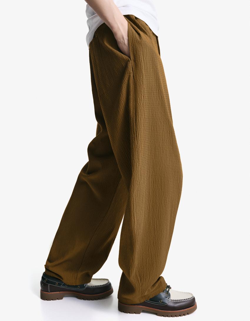 Balloon fit broek-Bruin-2