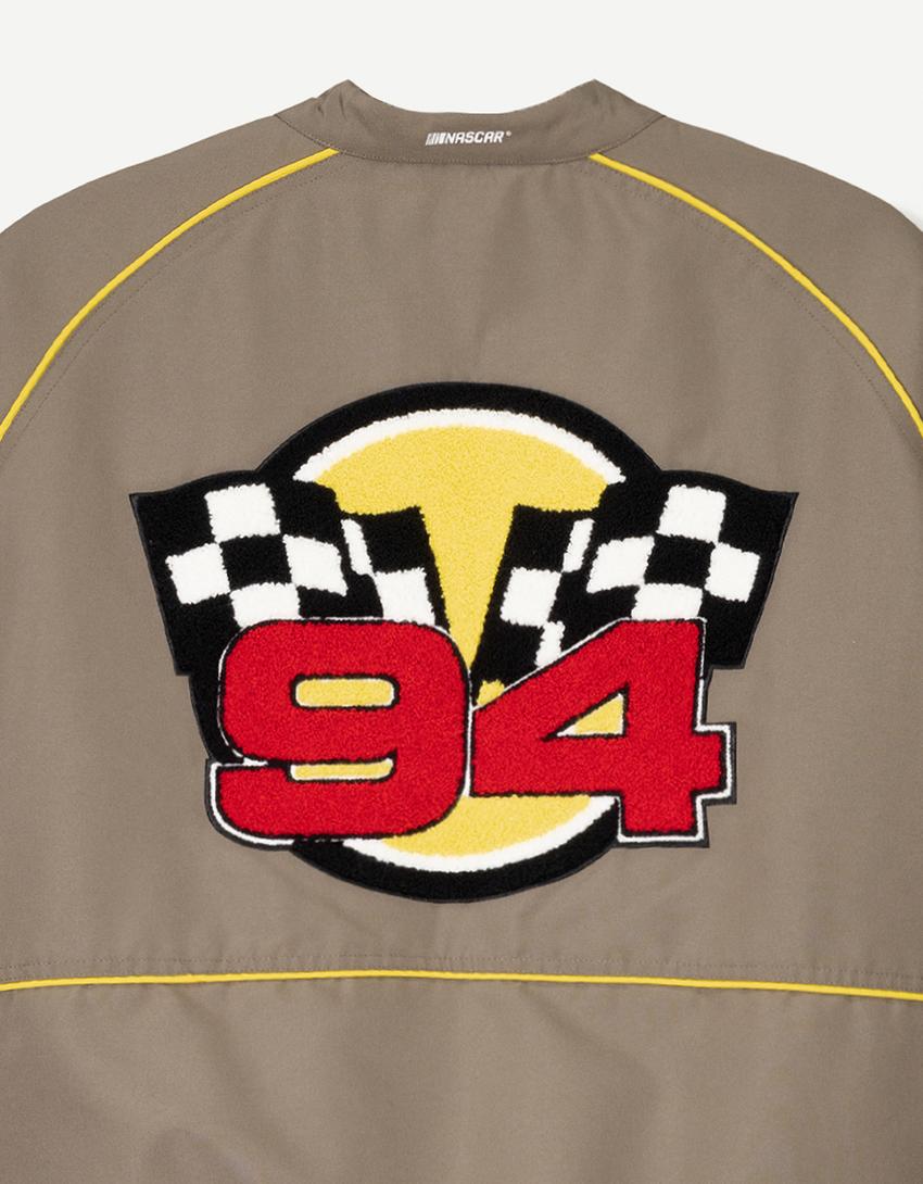 Nascar jacket with patches-Brown-2