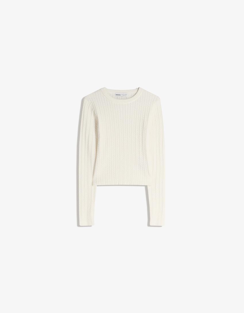 Braided chenille jumper-White