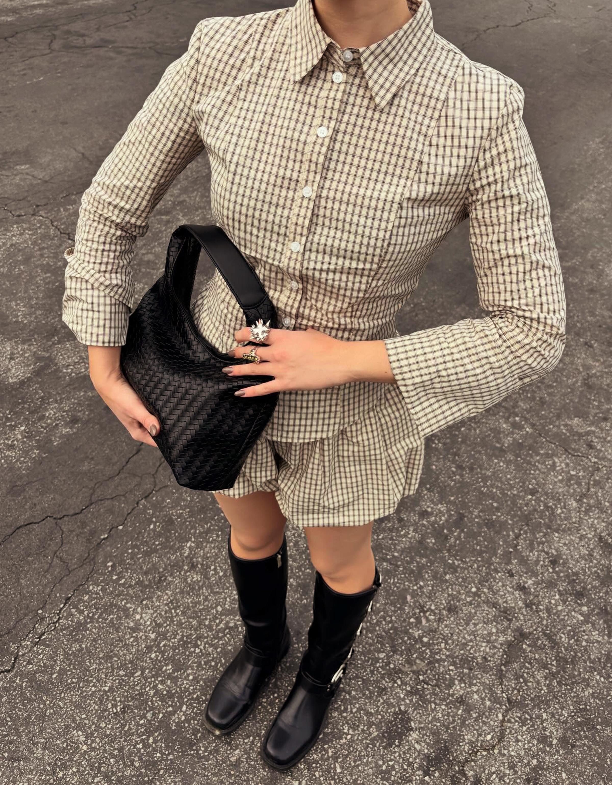 Baskılı balon şort etek - Görsel 27