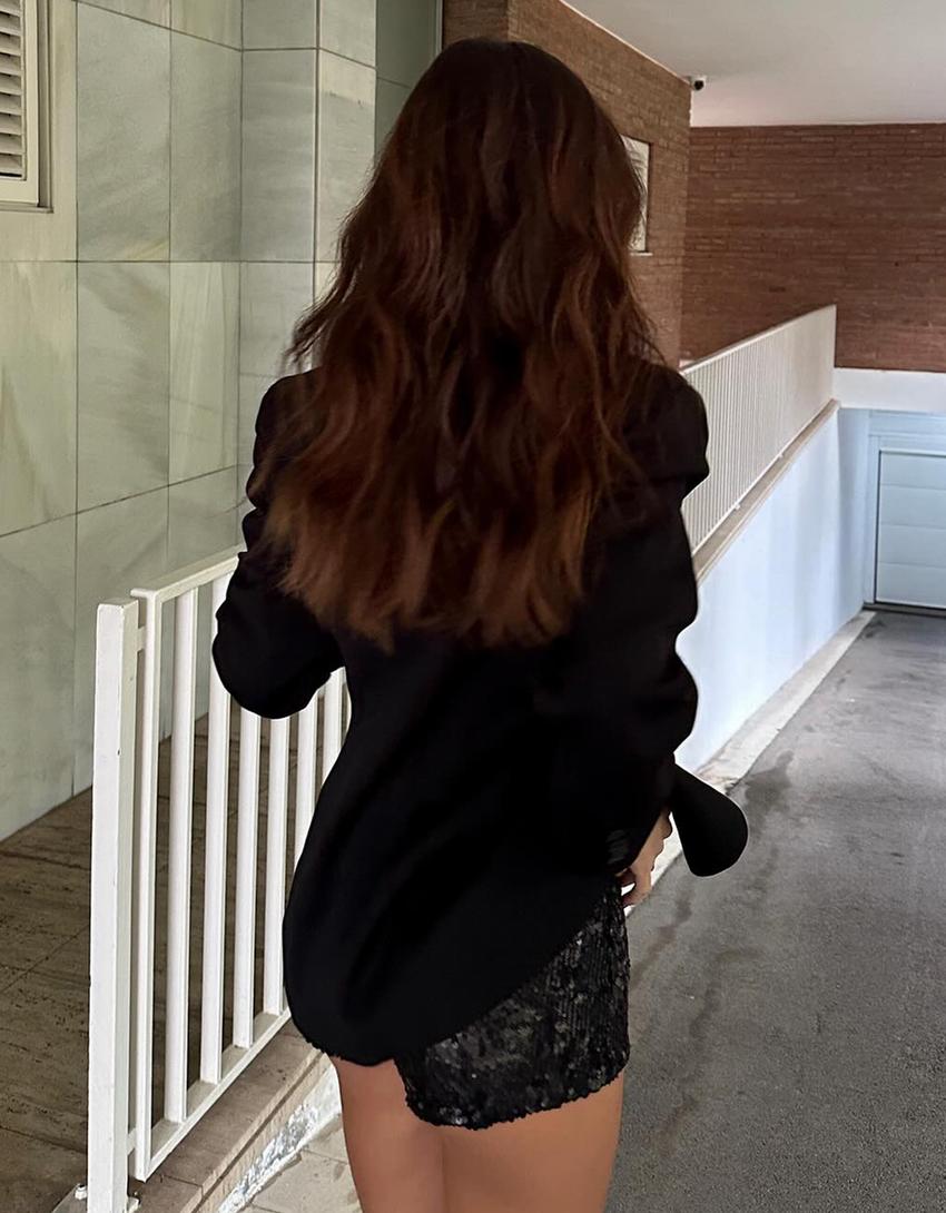 Blazer bouton latéral-Noir