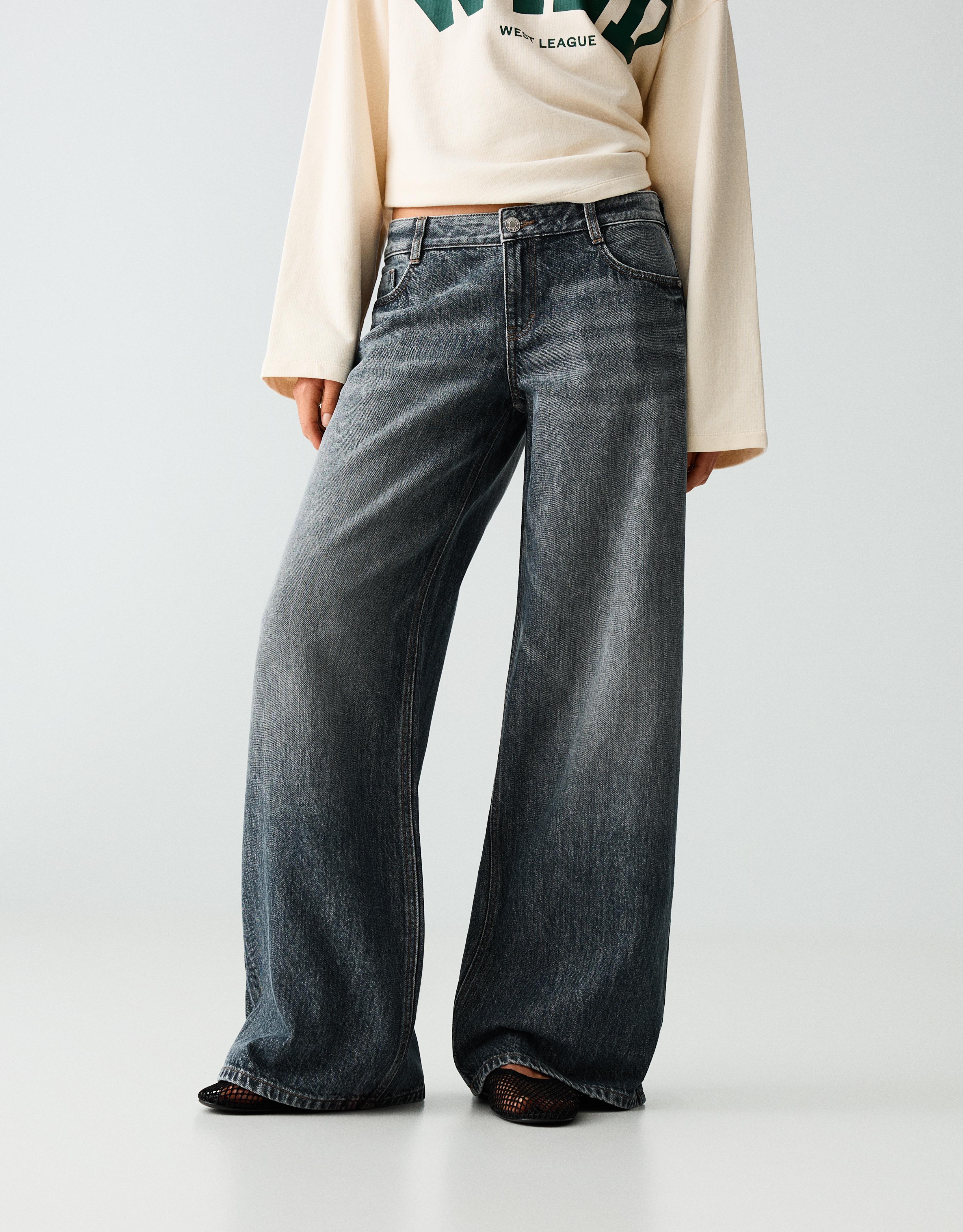 Low-rise wide-leg jeans — Blue