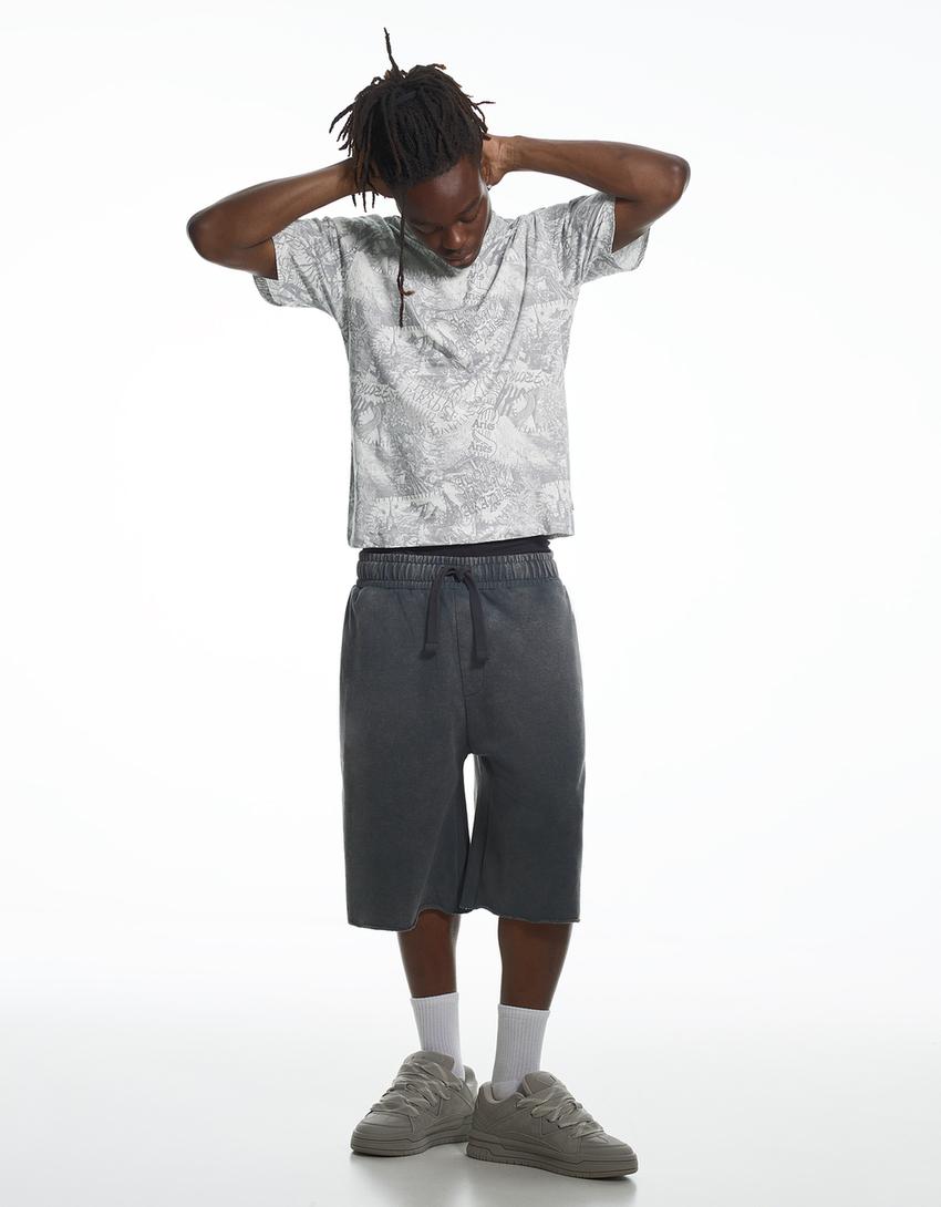 Regular fit T-shirt ARIES X BERSHKA-Dark grey