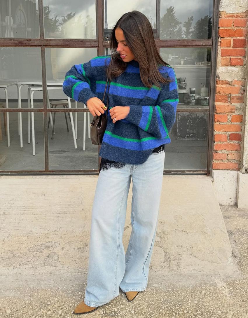 Jeans wide leg-Bleu clair