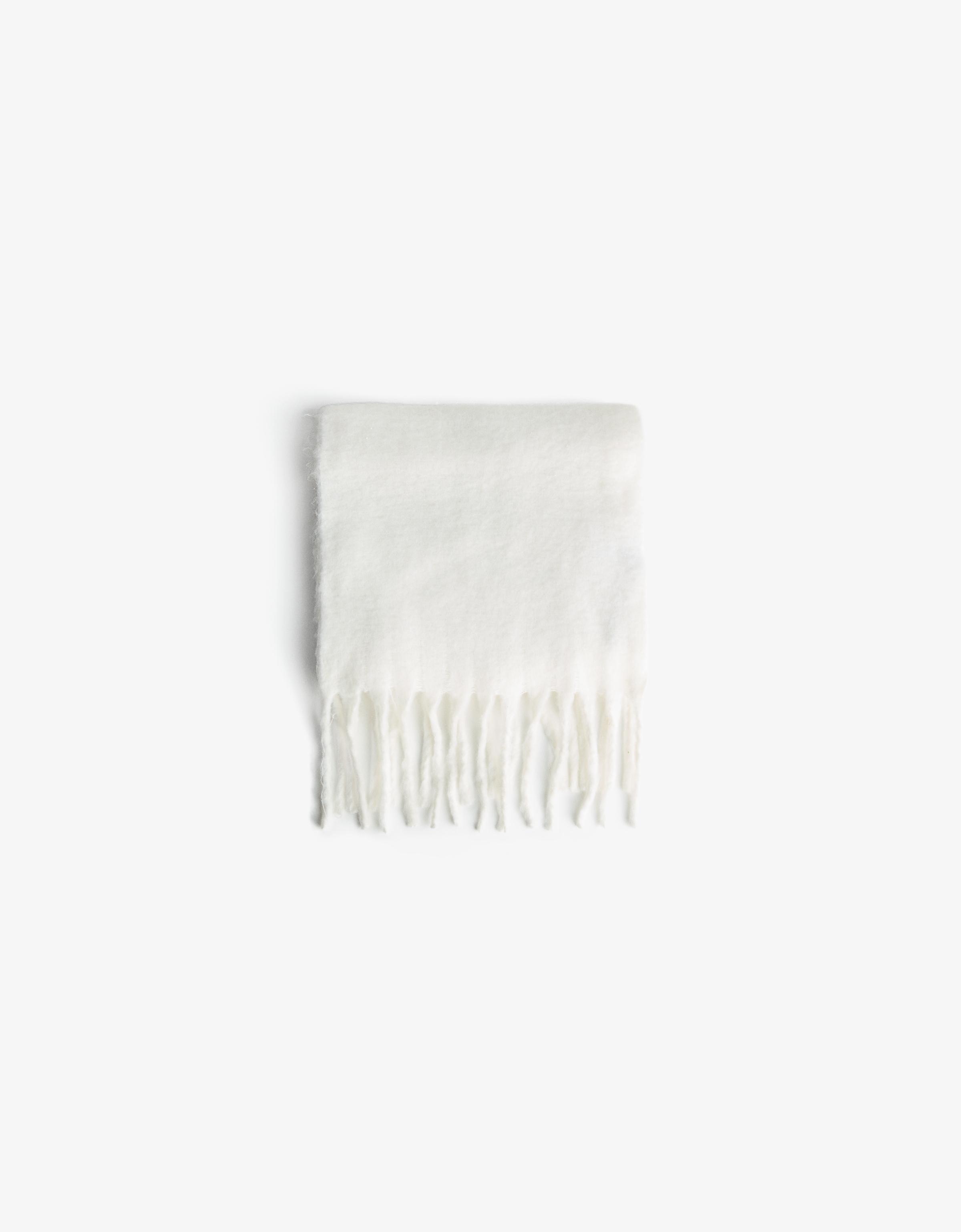 Solid-coloured scarf — Cream