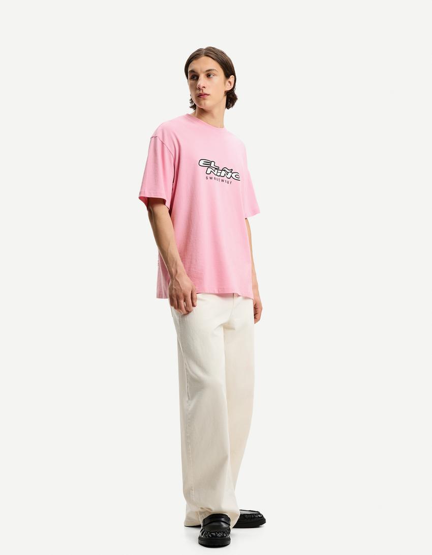 El Niño short sleeve T-shirt-Pink