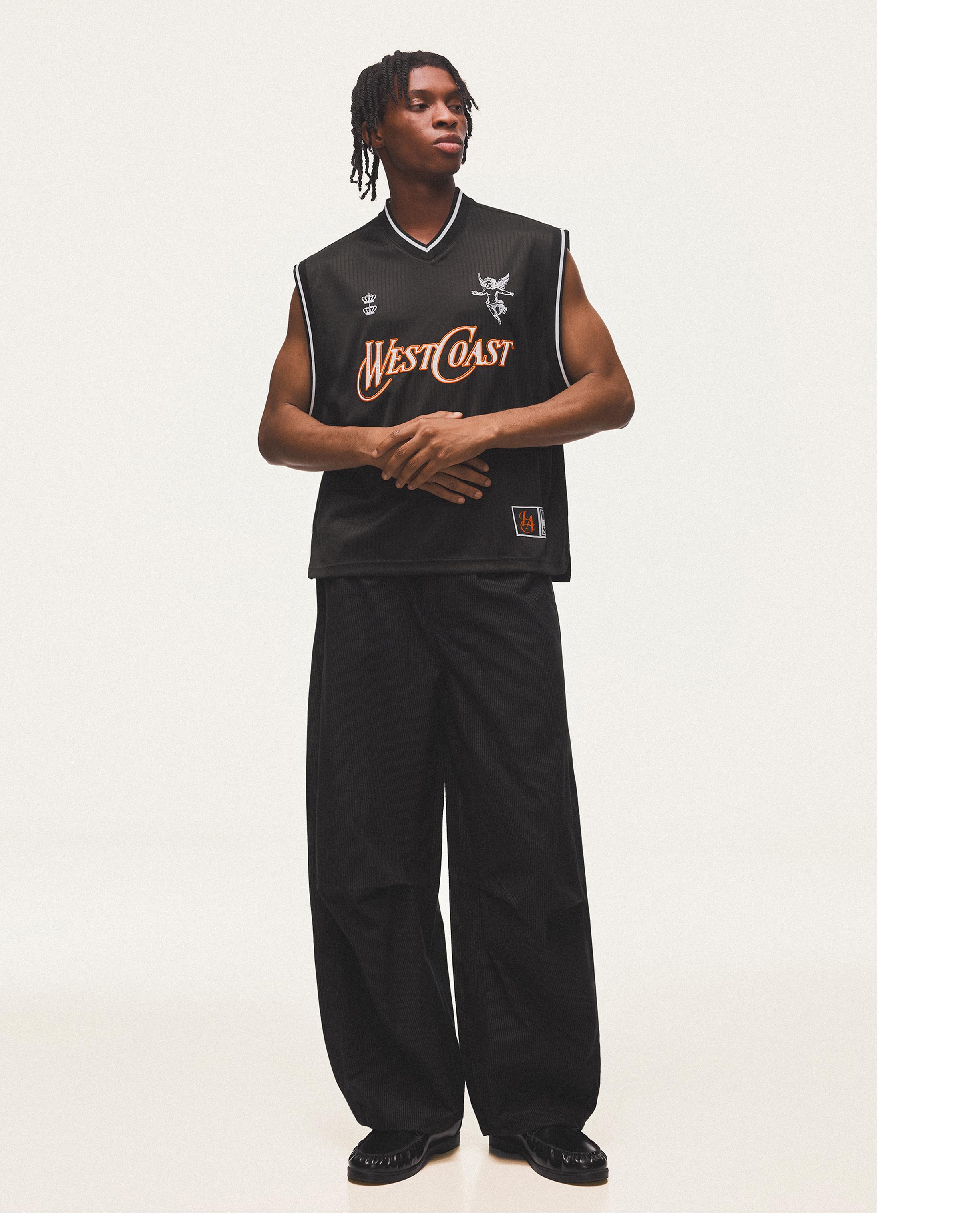 Technical worker T-shirt with print — Black