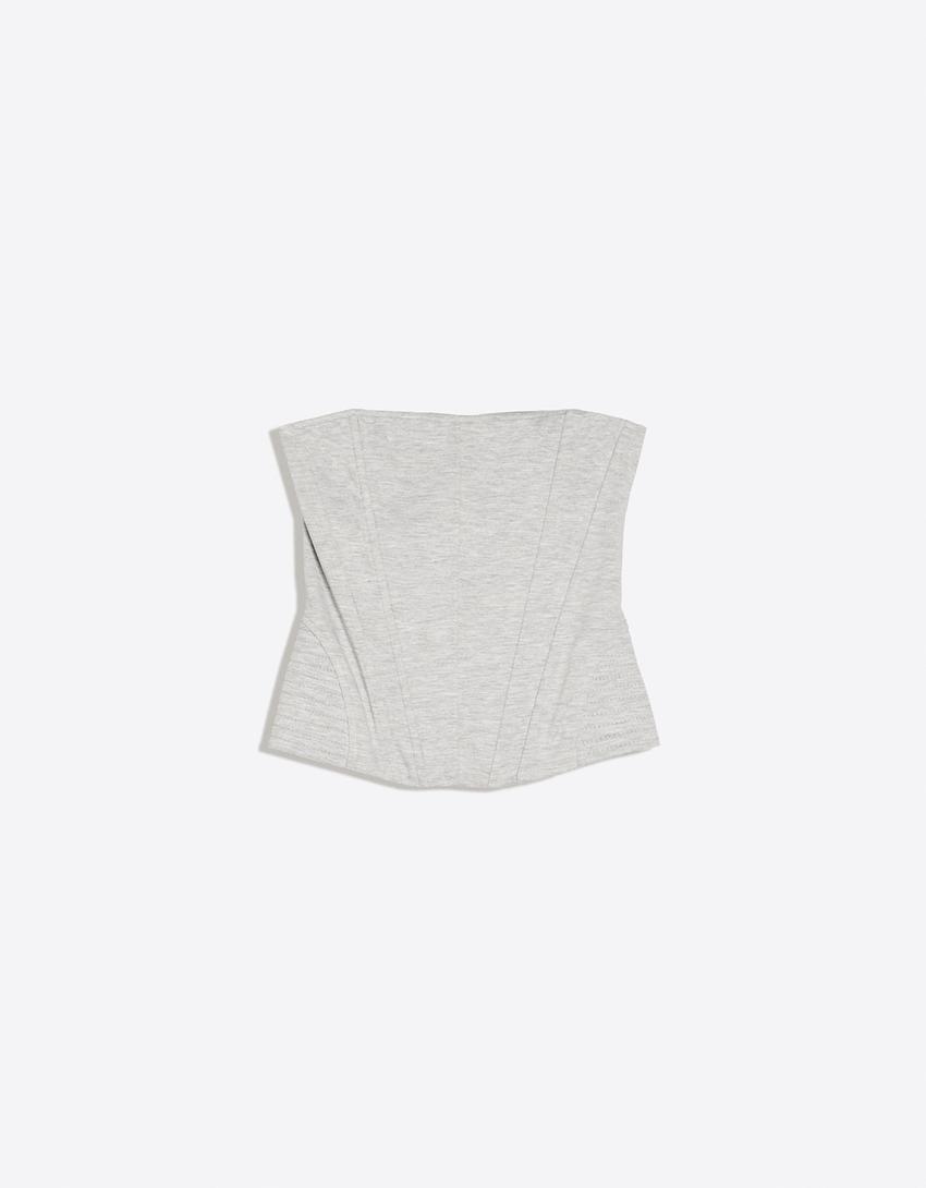 Corset bandeau top-Grey