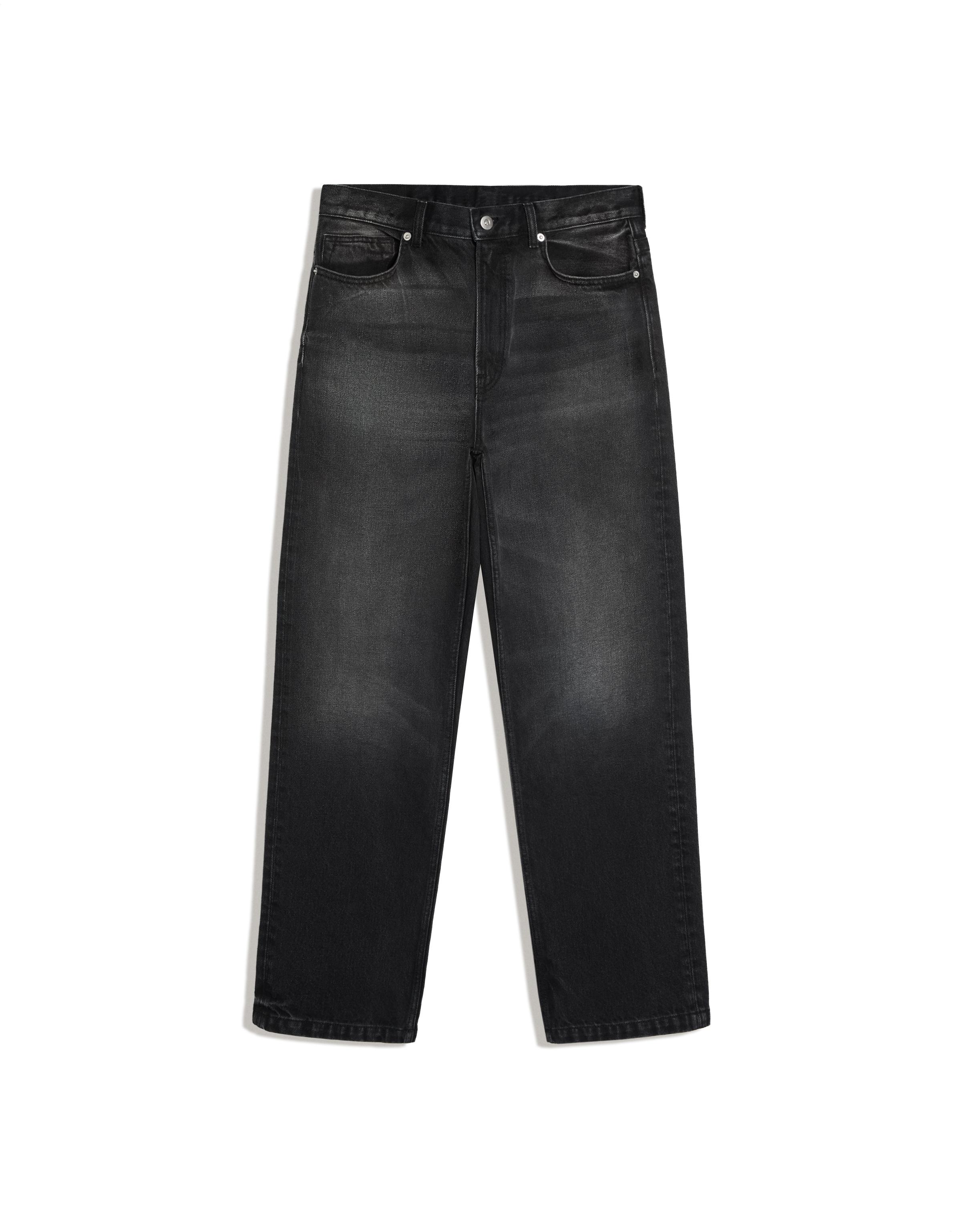 Straight wide-leg jeans — Black