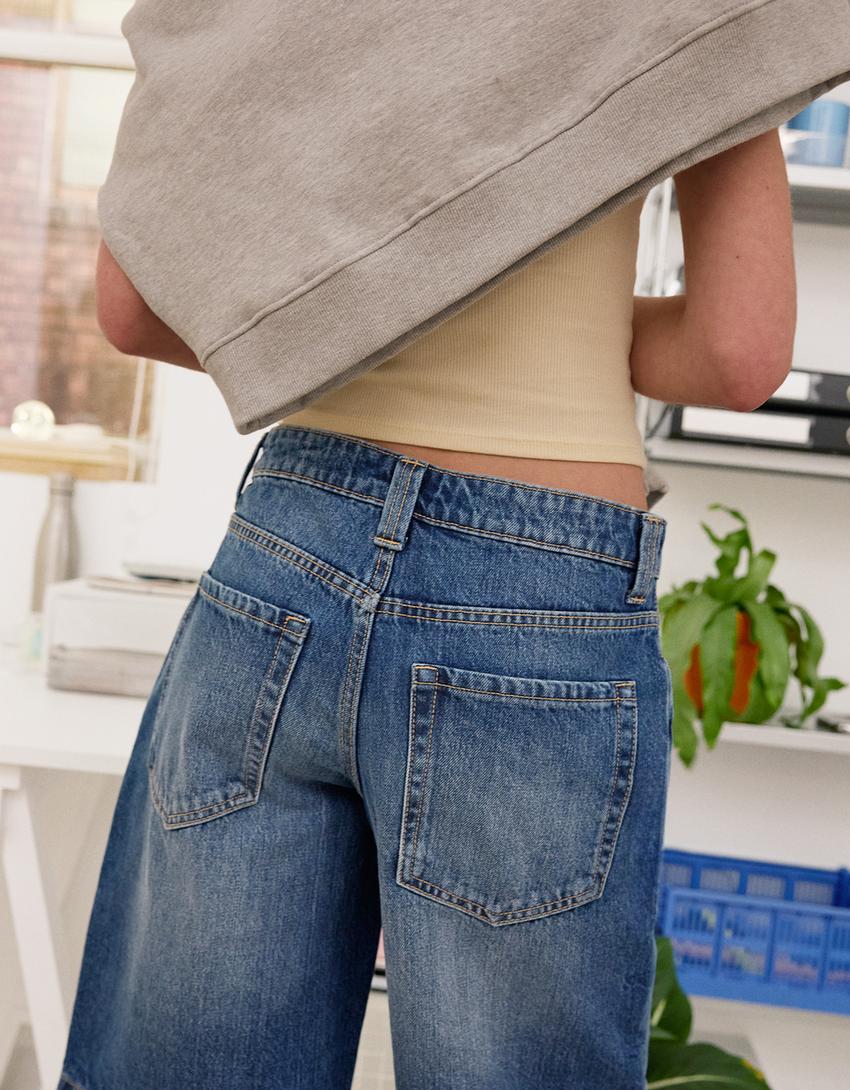 Short denim baggy-Azul