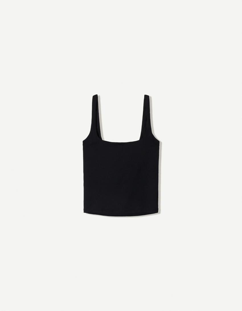 Strappy top-Black-2