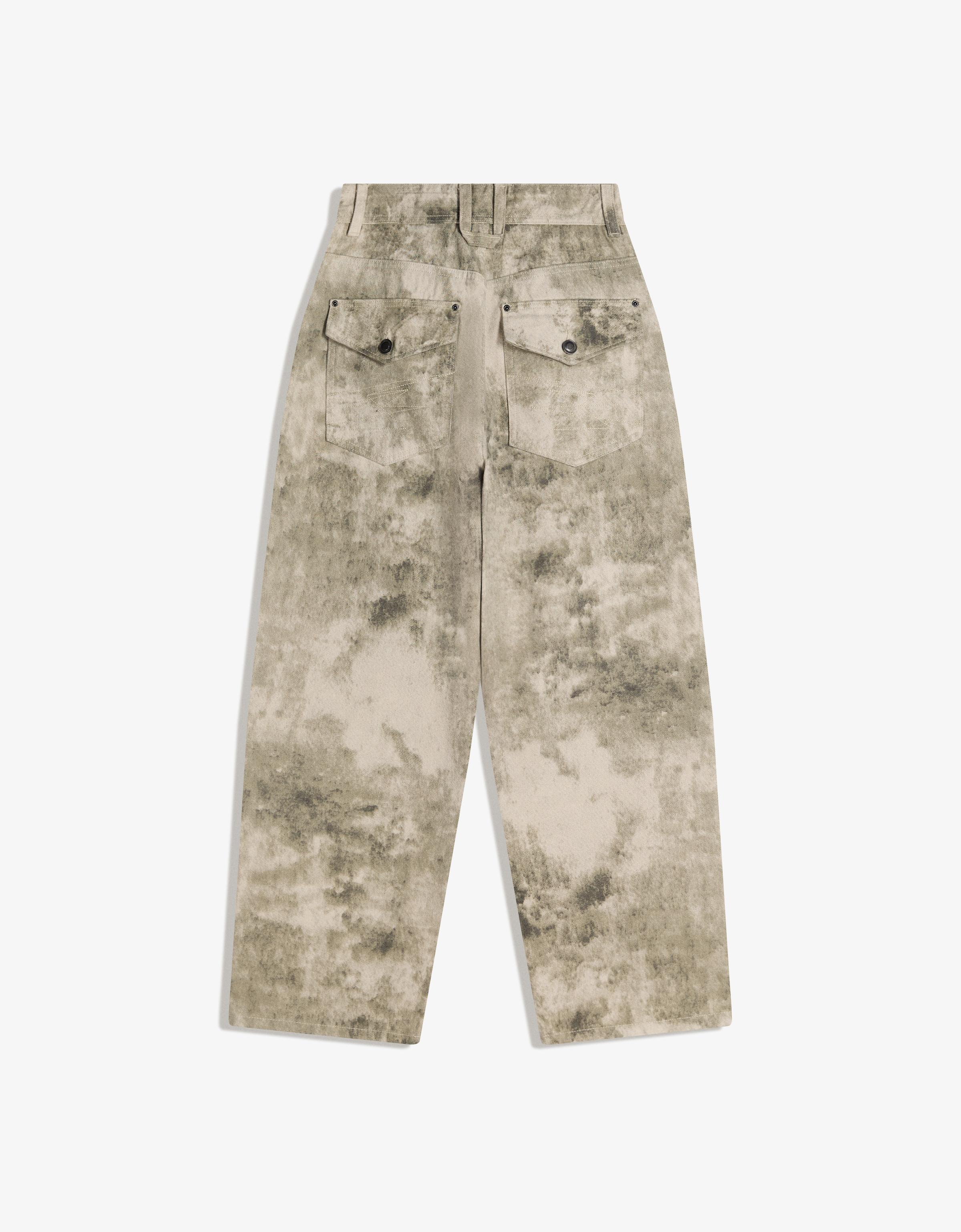 Baskılı super baggy fit pantolon - Görsel 11