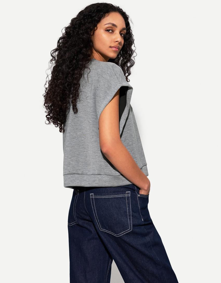 Sleeveless top-Dark grey-2