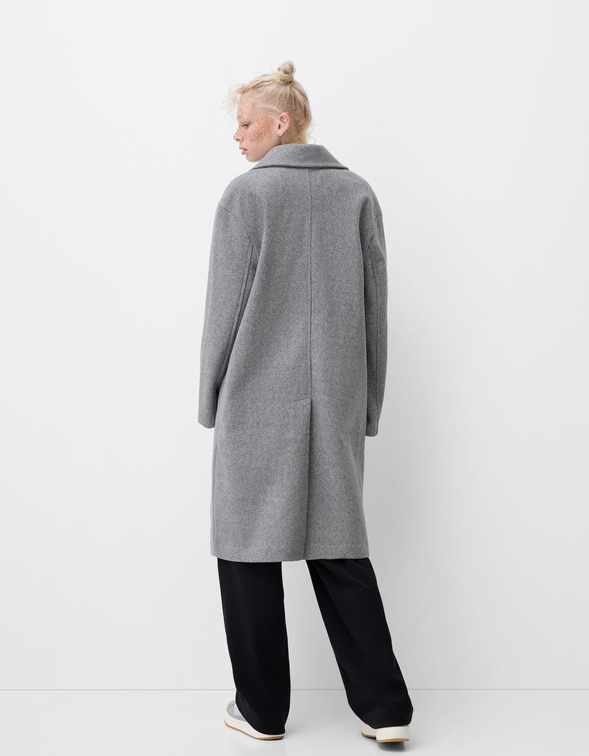 Long soft coat-Grey