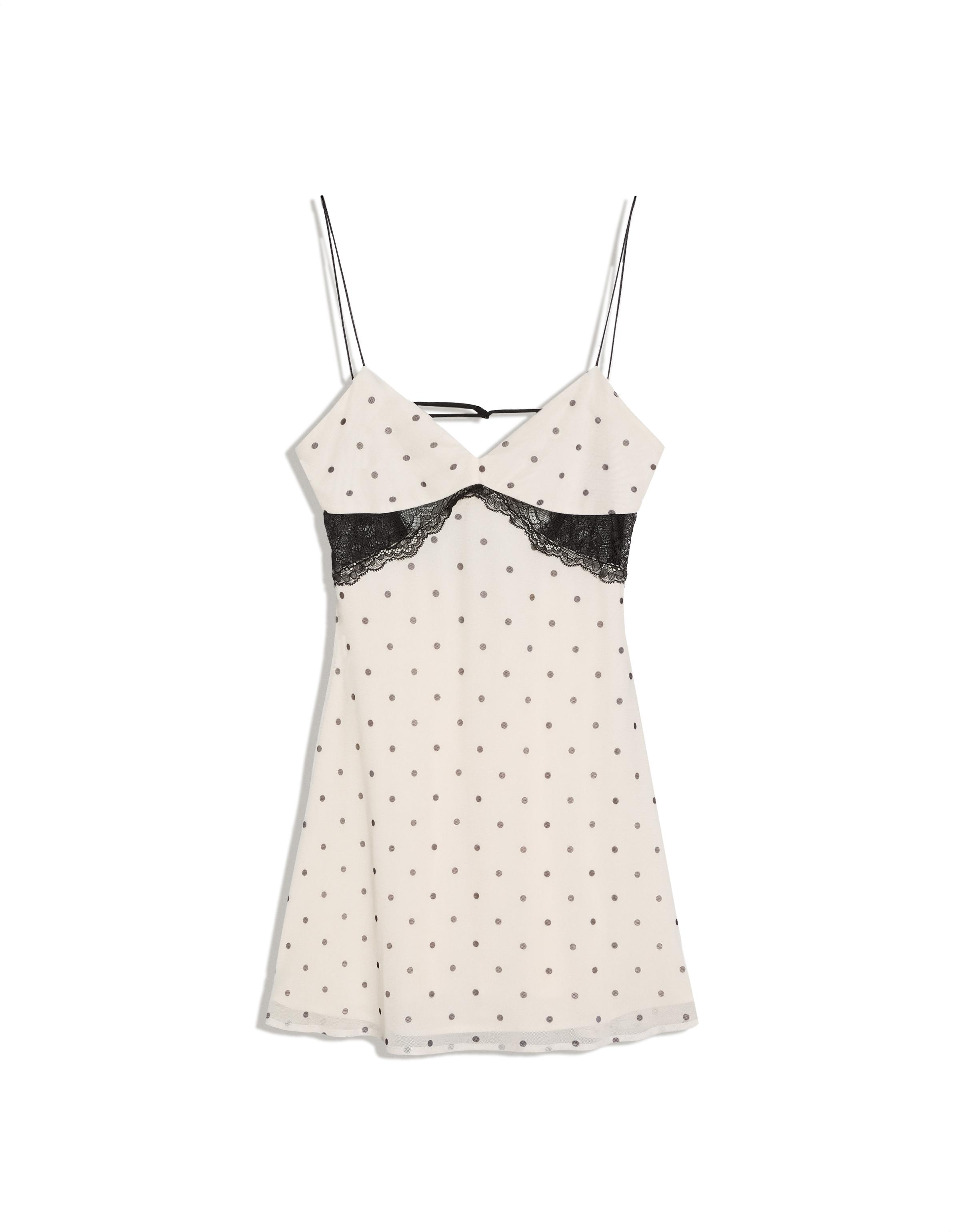 Mini tulle strappy dress — Cream
