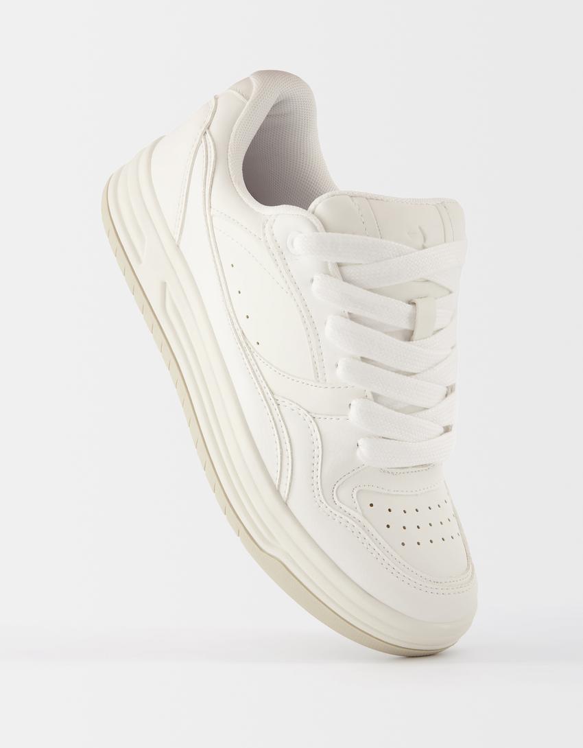 حذاء رياضي متعدد القطع-أبيض