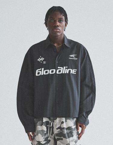 Long sleeve print shirt — Black 1