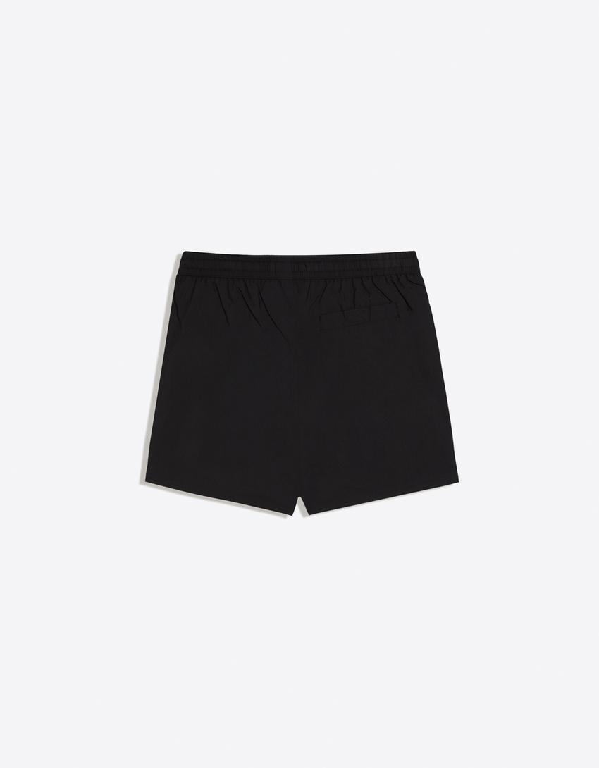 Bañador corto retro-Negro