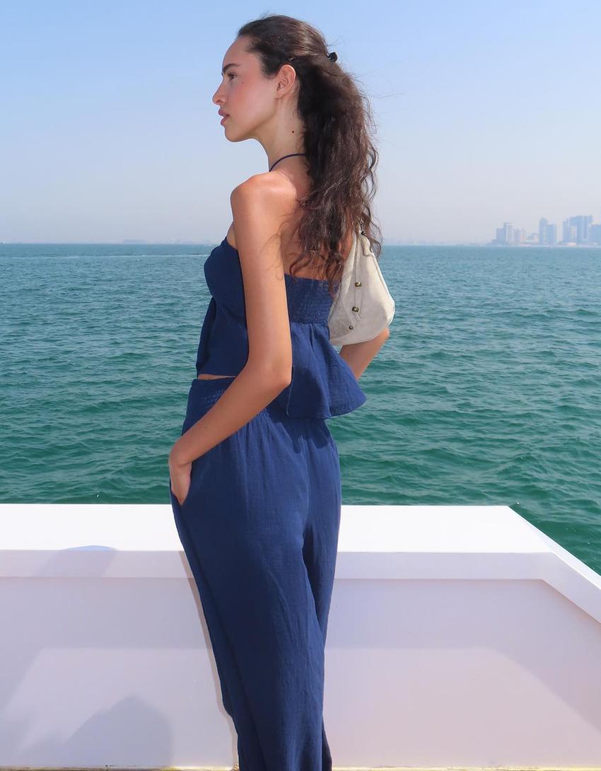 Top a fascia semplice-Azzurro-2