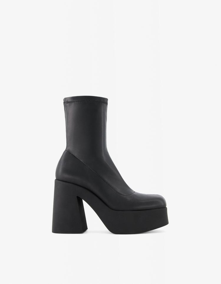 Bottines talon plateforme moulantes