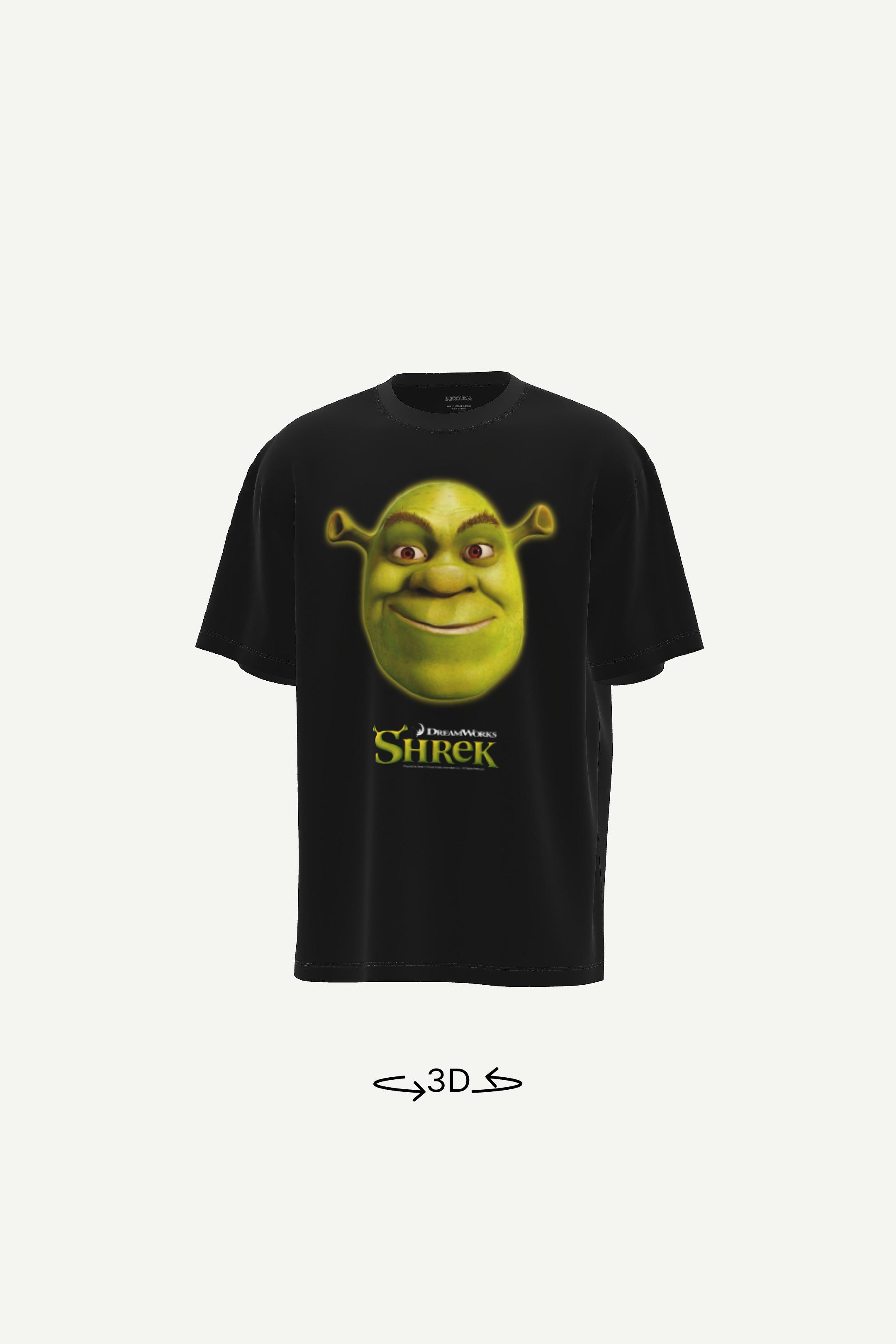 Shrek T-Shirt mit kurzen Ärmeln-Schwarz-0