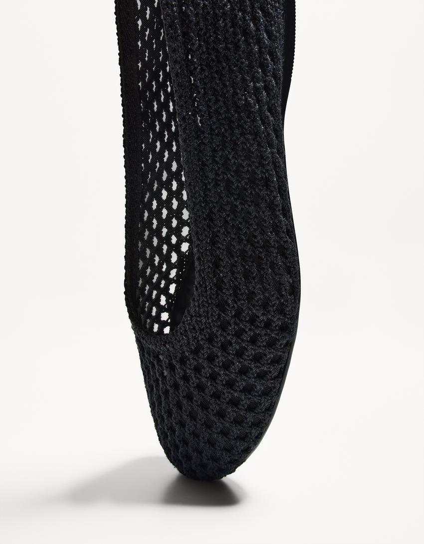 Braided ballet flats-BLACK-3