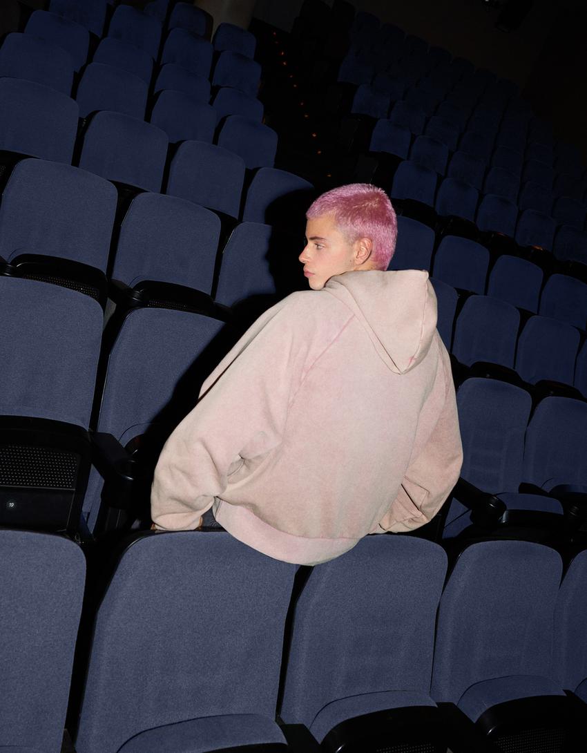 Boxy fit hoodie-Pink