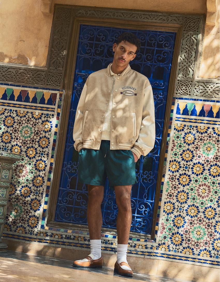 Plain swimming trunks-Green