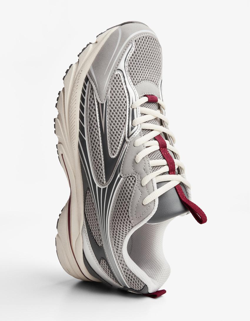 حذاء رياضي متعدد القِطع-رمادي