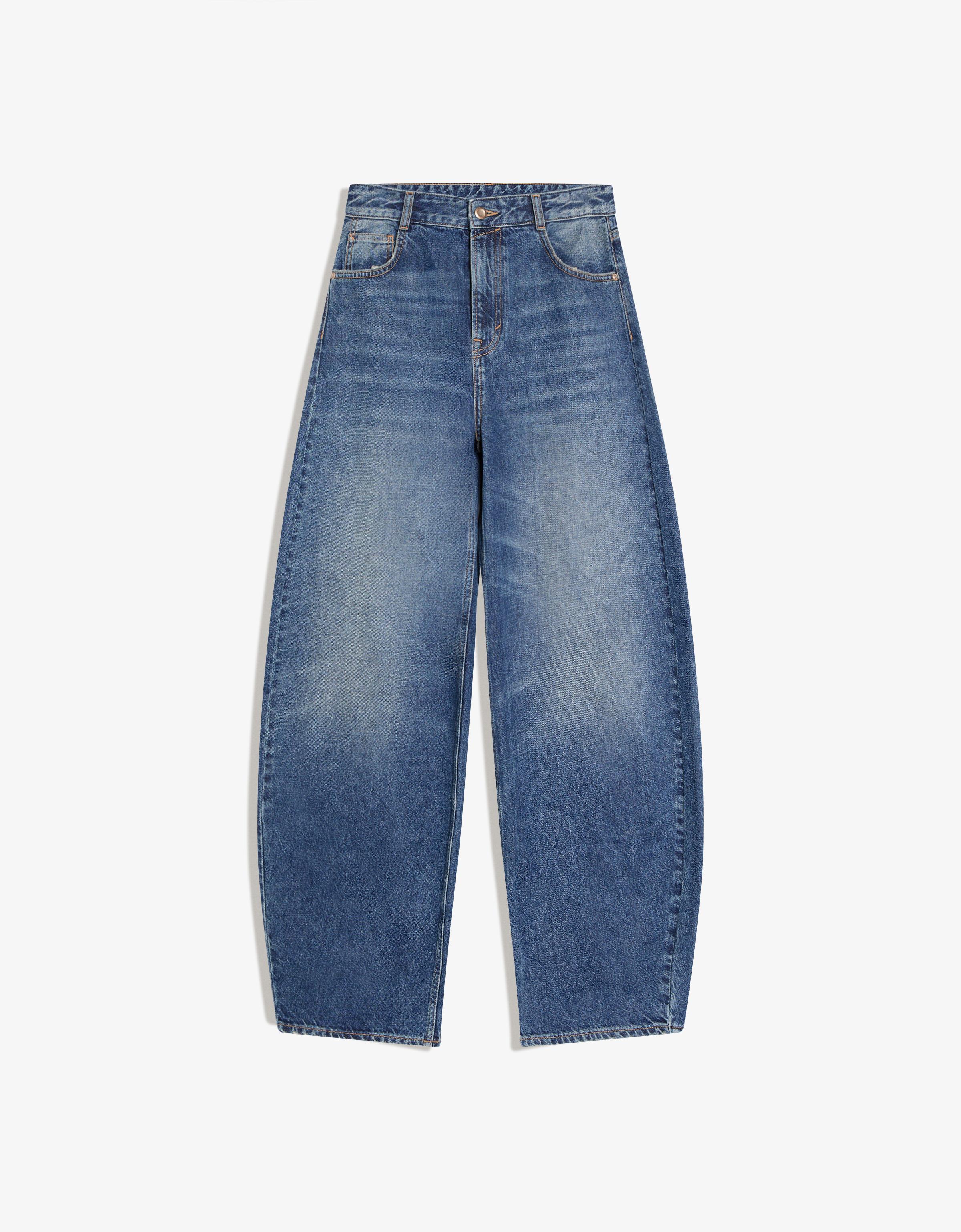 High-waist barrel-leg jeans